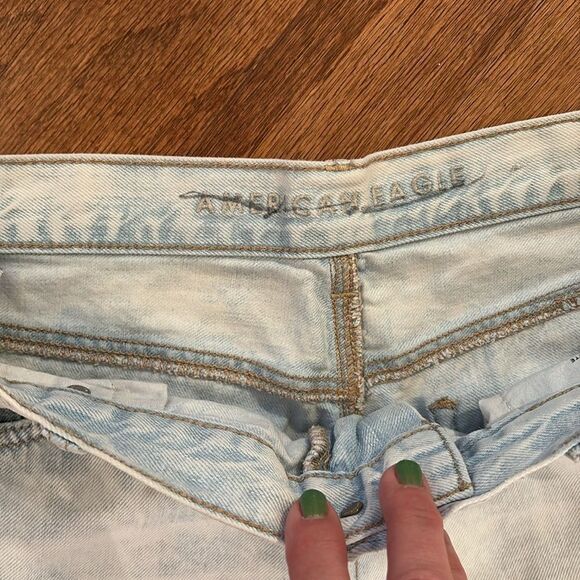 American Eagle jeans, distressed, white washed, size 14 - Picture 10 of 14
